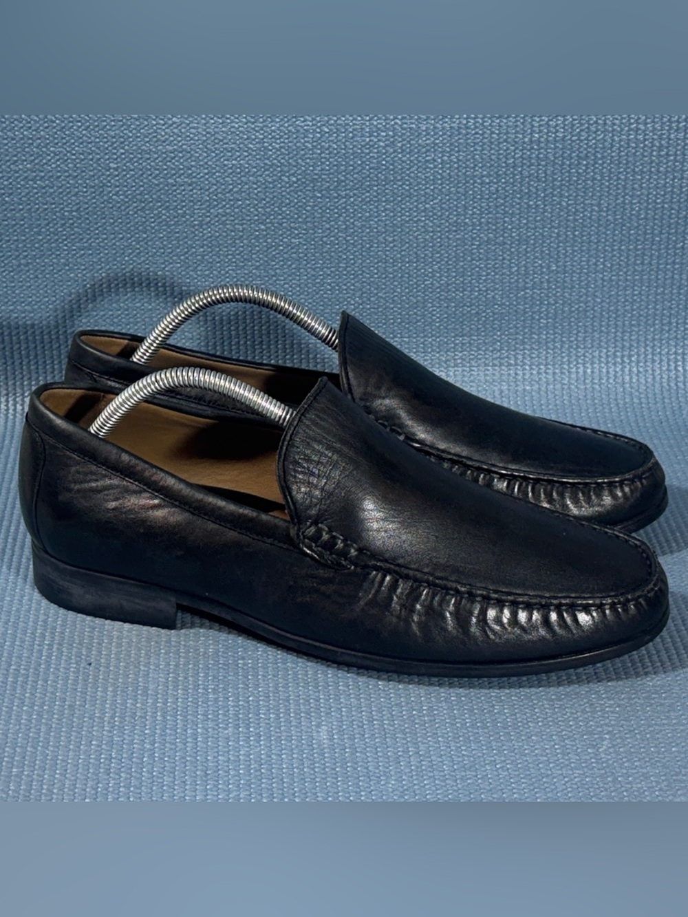 Johnston & Murphy Men's Cresswell Venetian Black Loafer Shoes 20-8471 Size 9.5